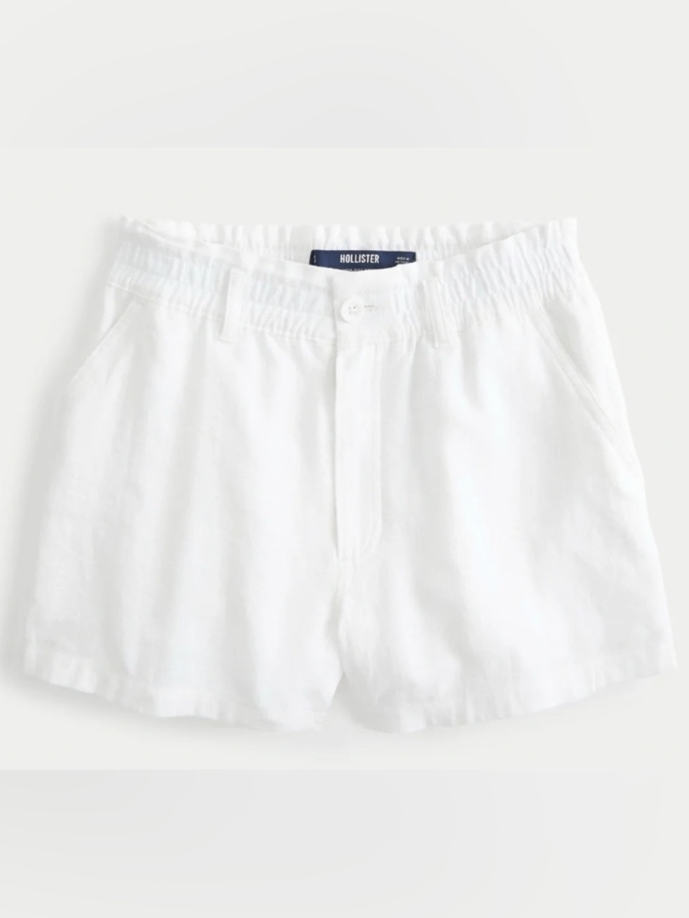 Hollister White Linen Ultra High-Rise Soft Shorts NWT- XSmall